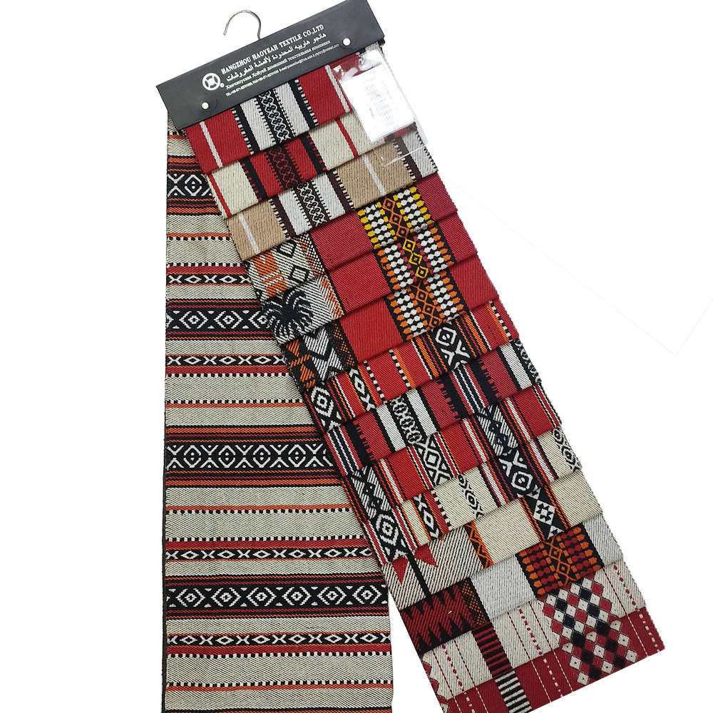 Egyéni arab stílusú vörös és fekete Jacquard Sadu kanapé kárpitos anyag