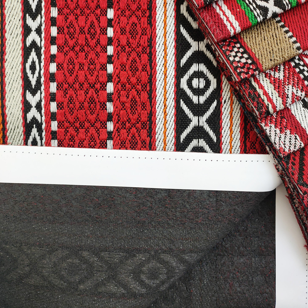 Csík geometriai mintázatú vászon kanapé szövet jacquard sadu kanapé szövet 